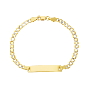 アクセサリー Dager ID Baby Classic Link Bracelet 18cm Baby ID Bracelet Cuban Link/ 18K Gold Filled Bracelets
