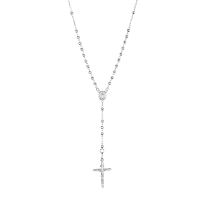 14K Yellow Gold 4mm Moon Cut Rosary | Don Roberto Jewelers