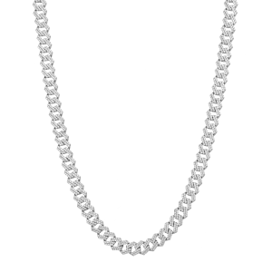 ネックレス・ペンダント ROMANTINUER SN182 Bread Clip Curb Chain Necklace Sterling Silver Beveled Curb Chain For Women 8