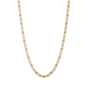 Buy 14K Tri-Color 4mm Valentino Link Chain | Don Roberto Jewelers