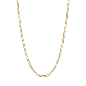 14K Gold Tri Color 5mm 24-Inch Valentino Chain