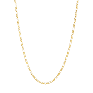 アクセサリー 14K Gold Figaro Chain BELIEVER JEWELRY 14K Yellow Gold Solid Figaro Chain Necklace or Bracelet 1mm