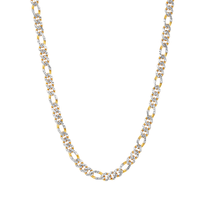 アクセサリー 14K Gold Figaro Chain BELIEVER JEWELRY Solid 14k Yellow Gold Necklace Figaro Link Chain 10mm 24