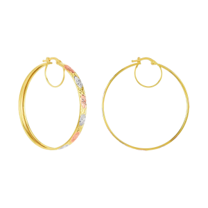 ネックレス・ペンダント DIESEL Two-tone hoop single earring DX1419931 Women's Stainless Steel single hoop knot earring | Silver
