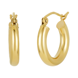 14K Two Tone Gold Butterfly Earring Studs