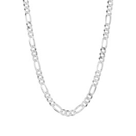 Collana Donna Figaro In Argento 925 – Catena Curb 38cm Larghezza 1,6mm – NKlaus 6829 - 2