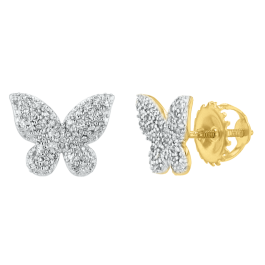 ピアス wing bling 14k post pavel butterfly one touch ring earrings 14K Solid Gold Butterfly Wing Earring Helix Half Wing