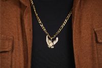 Buy 14K Tri Color Eagle Pendant 29mm American Bald Design | Don