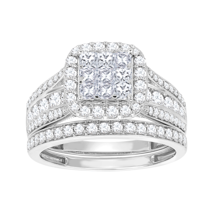 diamond wedding set rings