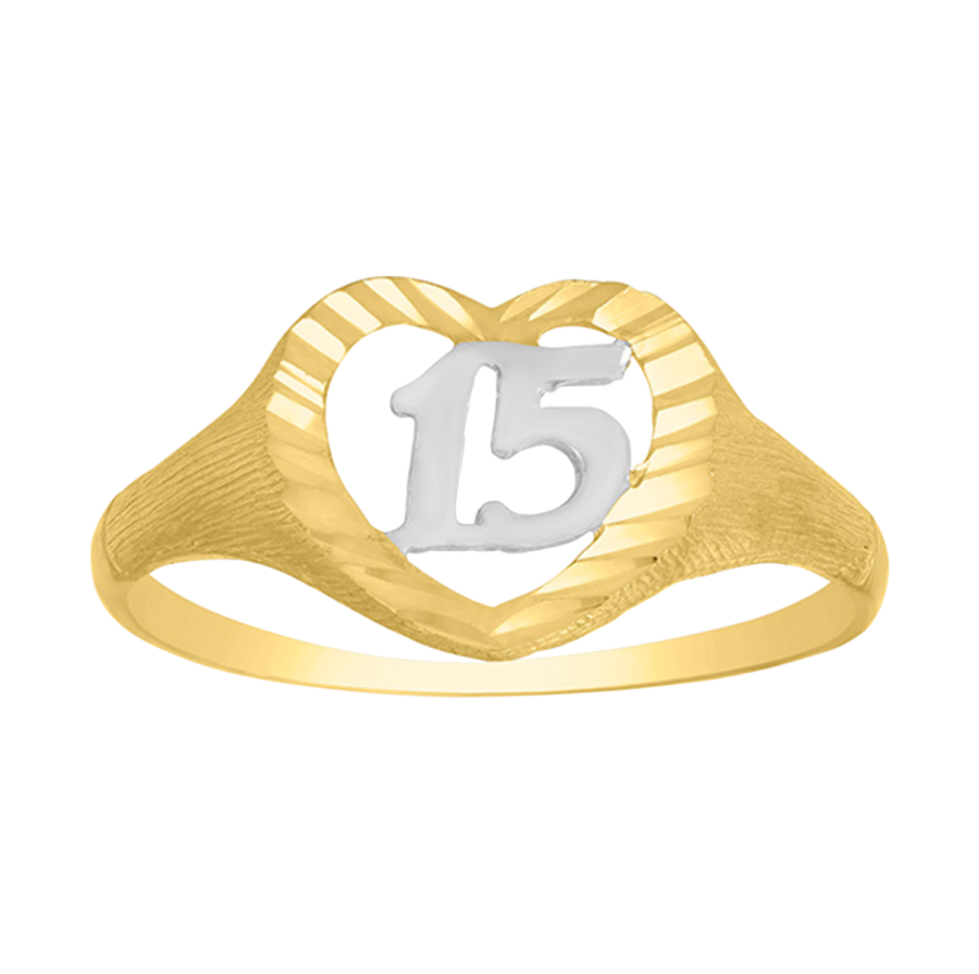 quinceañera heart ring