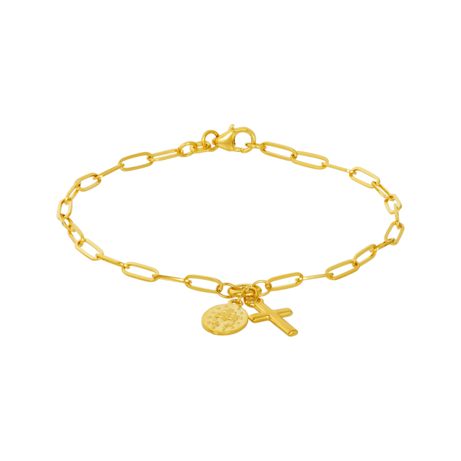 GOLDEN BRACELET ブレスレット 3.5MM Byzantine Bracelet – Saints Gold