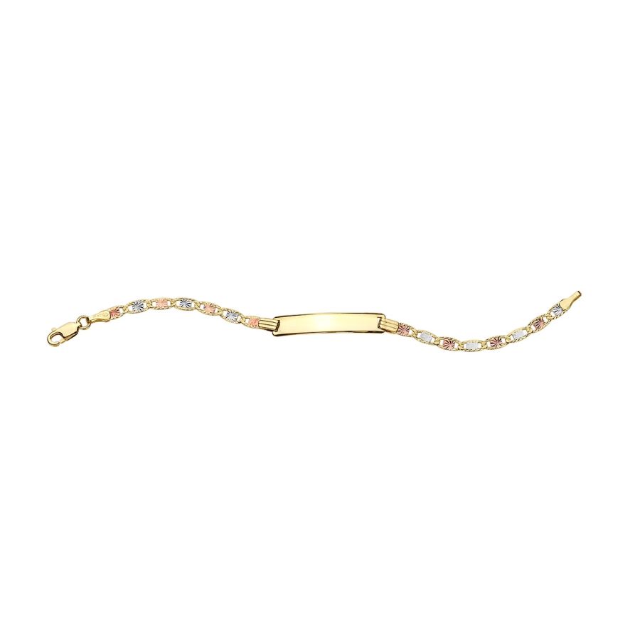 アクセサリーその他 VALENTINO Triple Coeur  bracelet Floreo 10k Tri-Color Gold 3.5mm Valentino Heart Link Chain