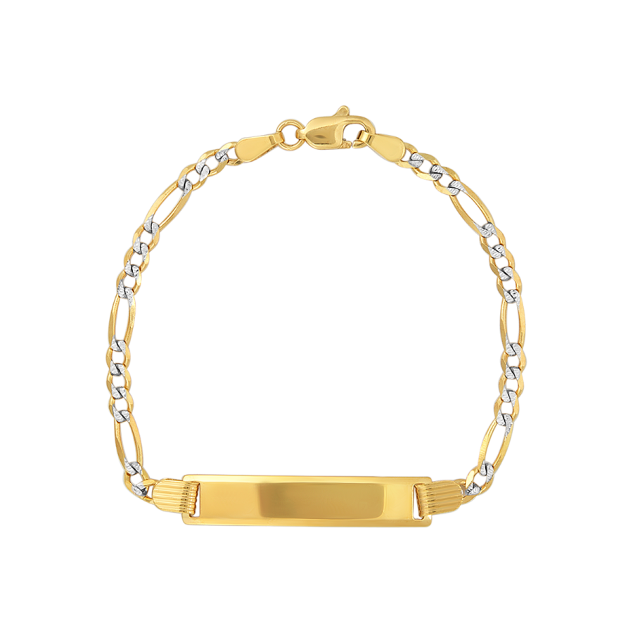 Baby ID Del Braccialetto 585 Oro 14 Cm Gioielli Figaro * Con Incisione * MADE IN GERMANY 5.53043 - Foto 12