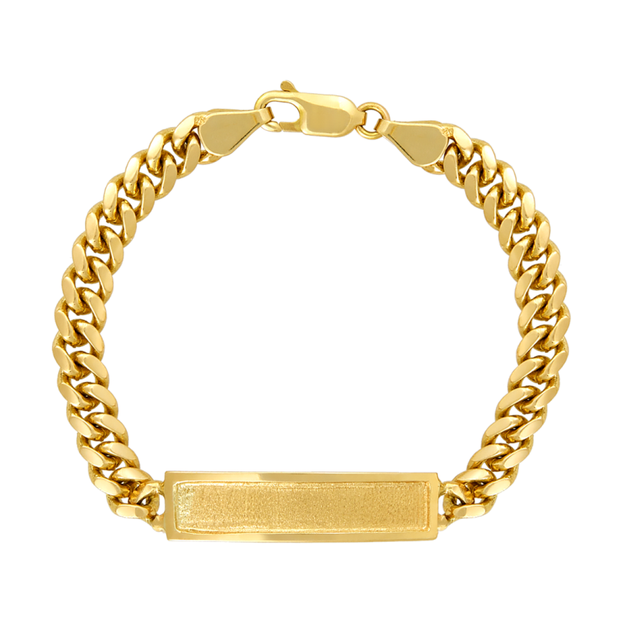 14K Yellow Gold Miami Cuban ID Baby Bracelet