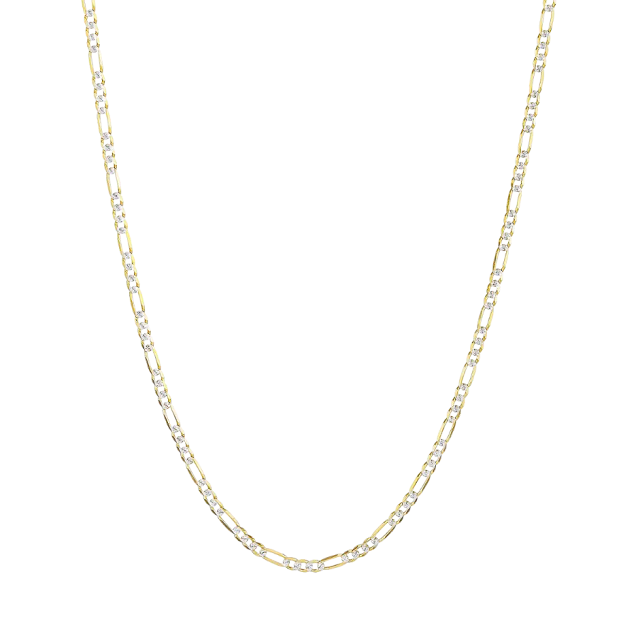アクセサリー 14K Gold Figaro Chain BELIEVER JEWELRY 14K Yellow Gold 3mm Pave Figaro Chain