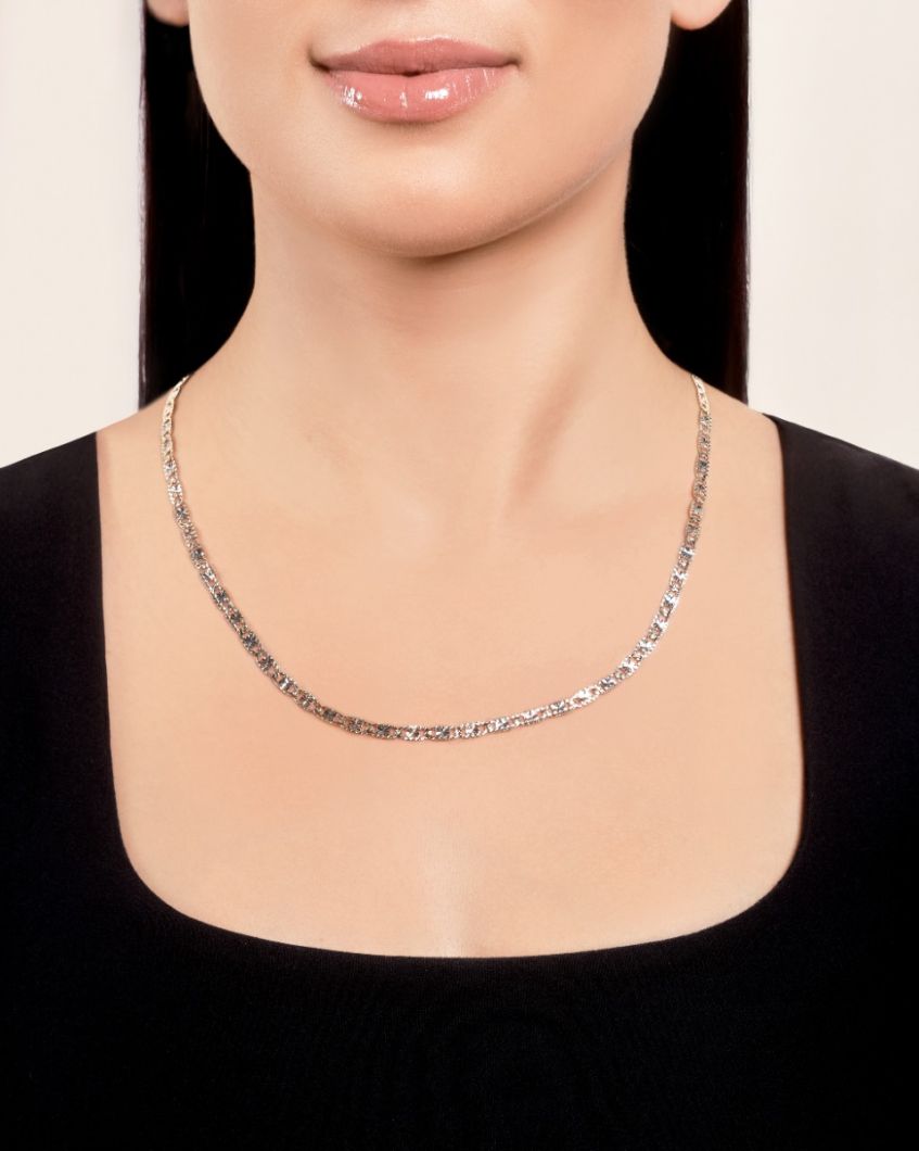 Buy 14K Tri-Color 4mm Valentino Link Chain | Don Roberto Jewelers