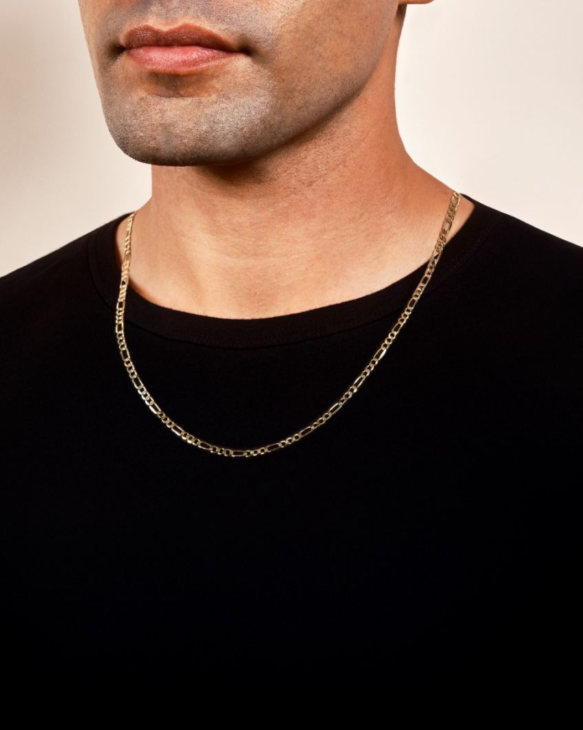 Buy 14K Yellow Gold 3.7mm Figaro Link Chain | Don Roberto Jewelers