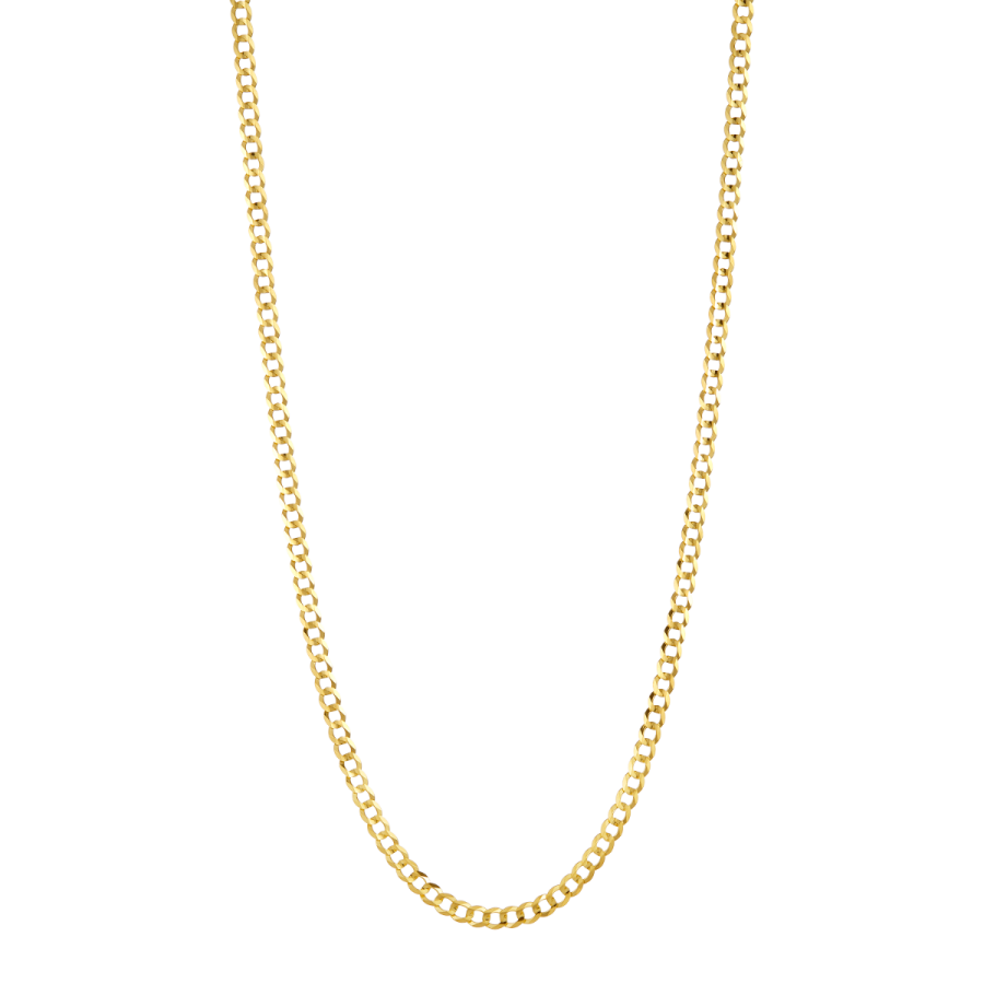 14K Yellow Gold Comfort Curb Chain