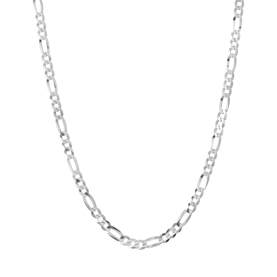 Silver 4.4mm Figaro Chain