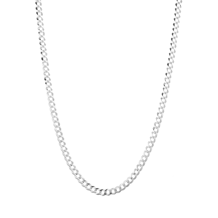 14K White Gold Comfort Curb Chain