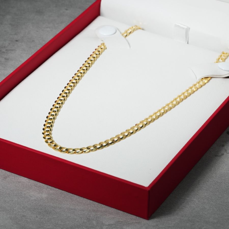 14k Yellow Gold Mens 22 Inch Gold Curb Chain 14K Yellow Gold - Main Image