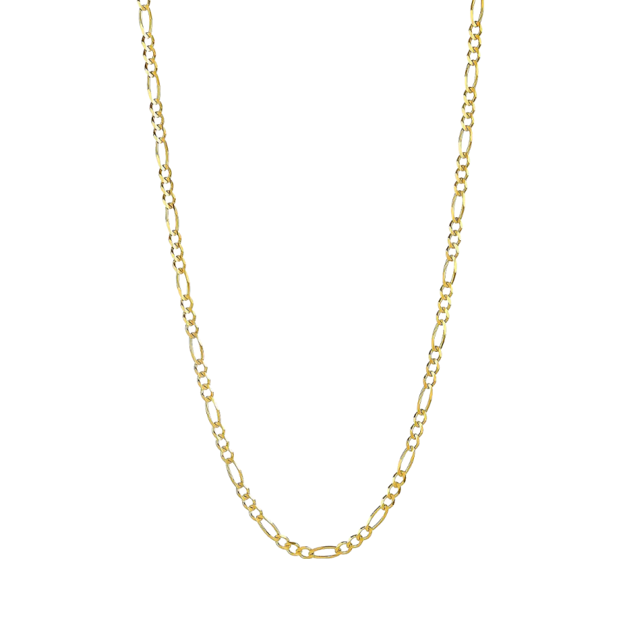 14K Yellow Gold 3.8mm Figaro Chain