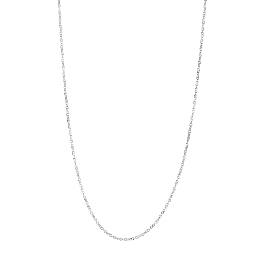 14K White Gold 22-Inch Adjustable Singapore Chain - Main Image