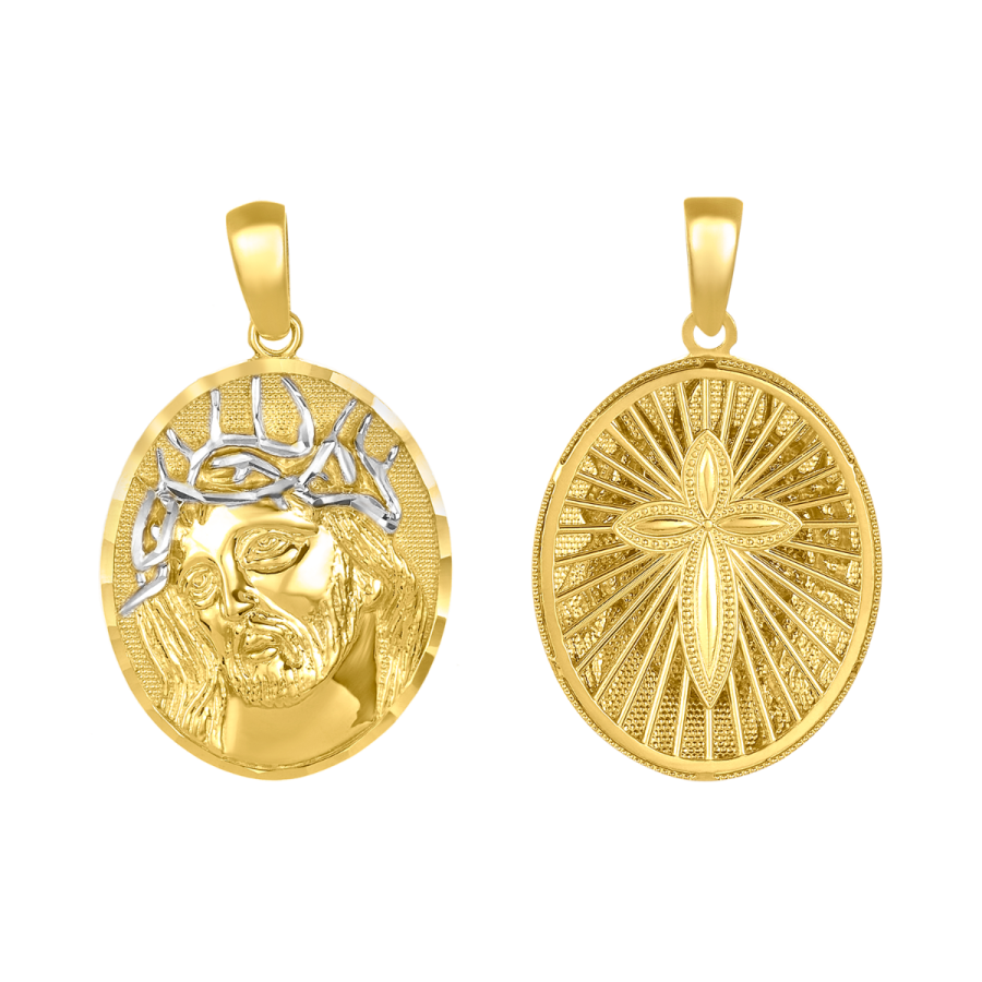 Jesus Men's Jesus Head On Cross Diamond Pendant – SHYNE JEWELERS