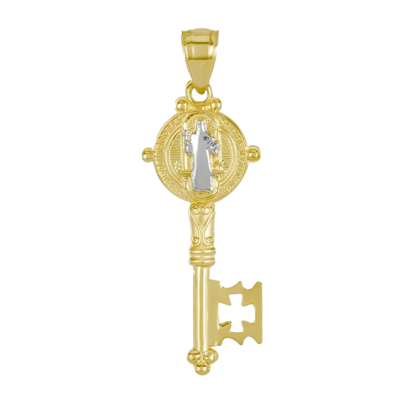 14K Gold Two-Tone San Benito Key Medal