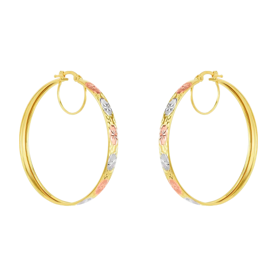 eRiNGo　0103 ♡ Double gold-plated heart ring Denim - Jeans For Women | Maje