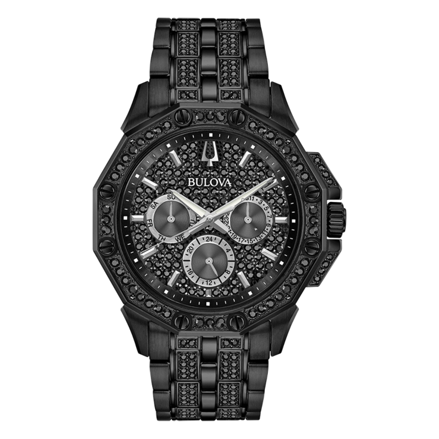 Bulova Octava Black Tone Crystals Men's Watch - 98C134