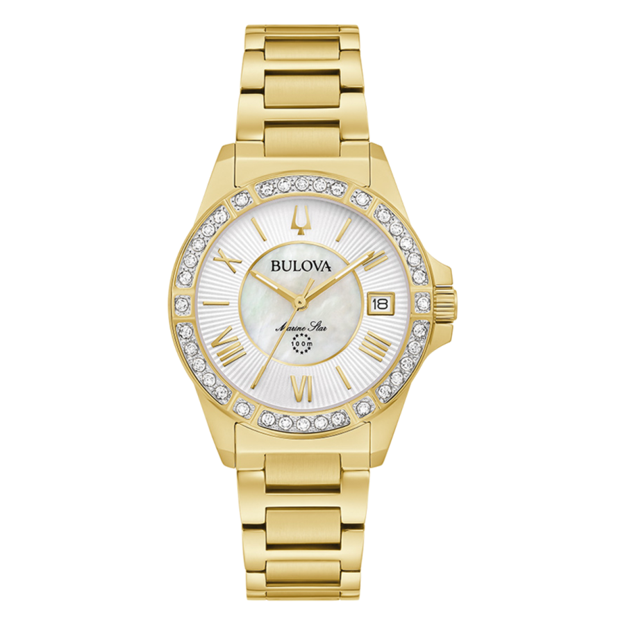 Bulova Marine Star Gold Tone Women's Watch - 98R294