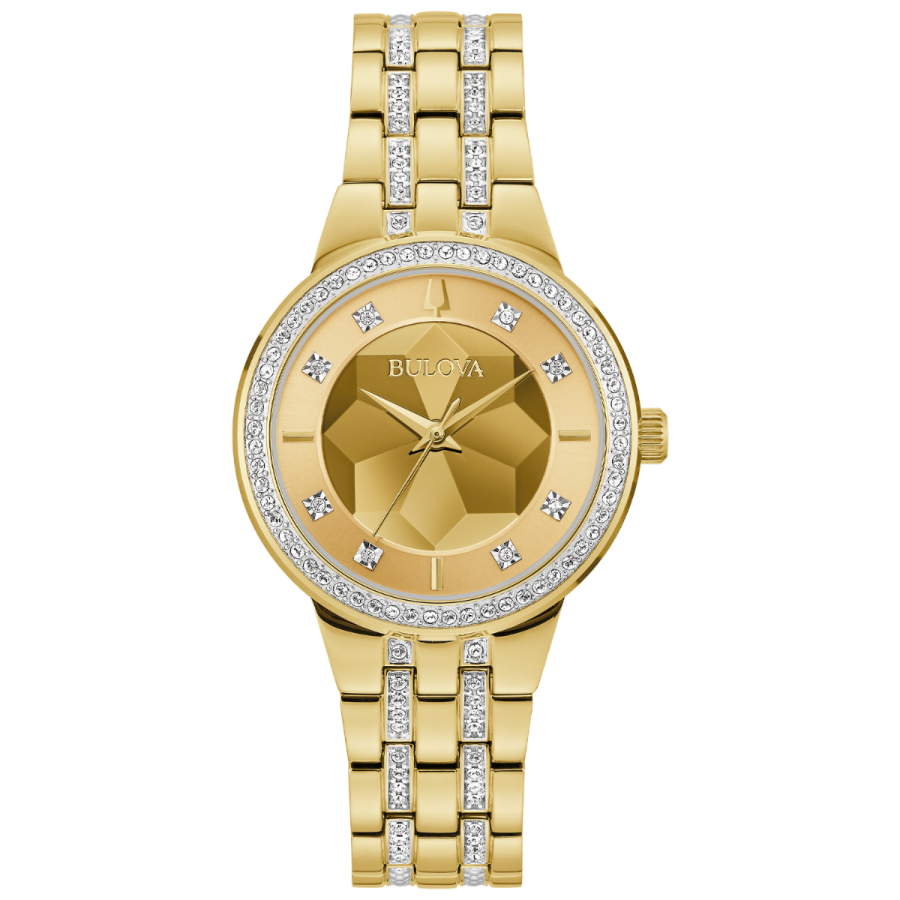 Bulova Phantom Gold Tone Crystal Women's Watch 97L176