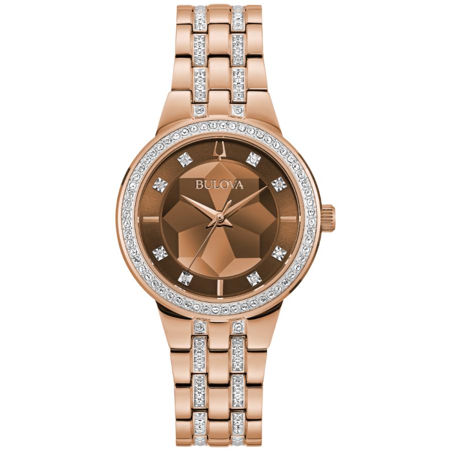 Bulova Phantom Crystal Rose Gold Women's Watch 98L266