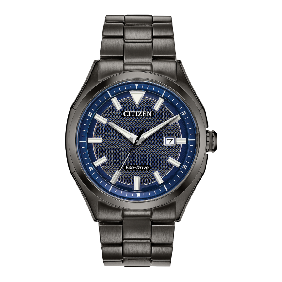 Citizen Weekender Blue Dial Gunmetal Bracelet Men's Watch - AW1147-52L