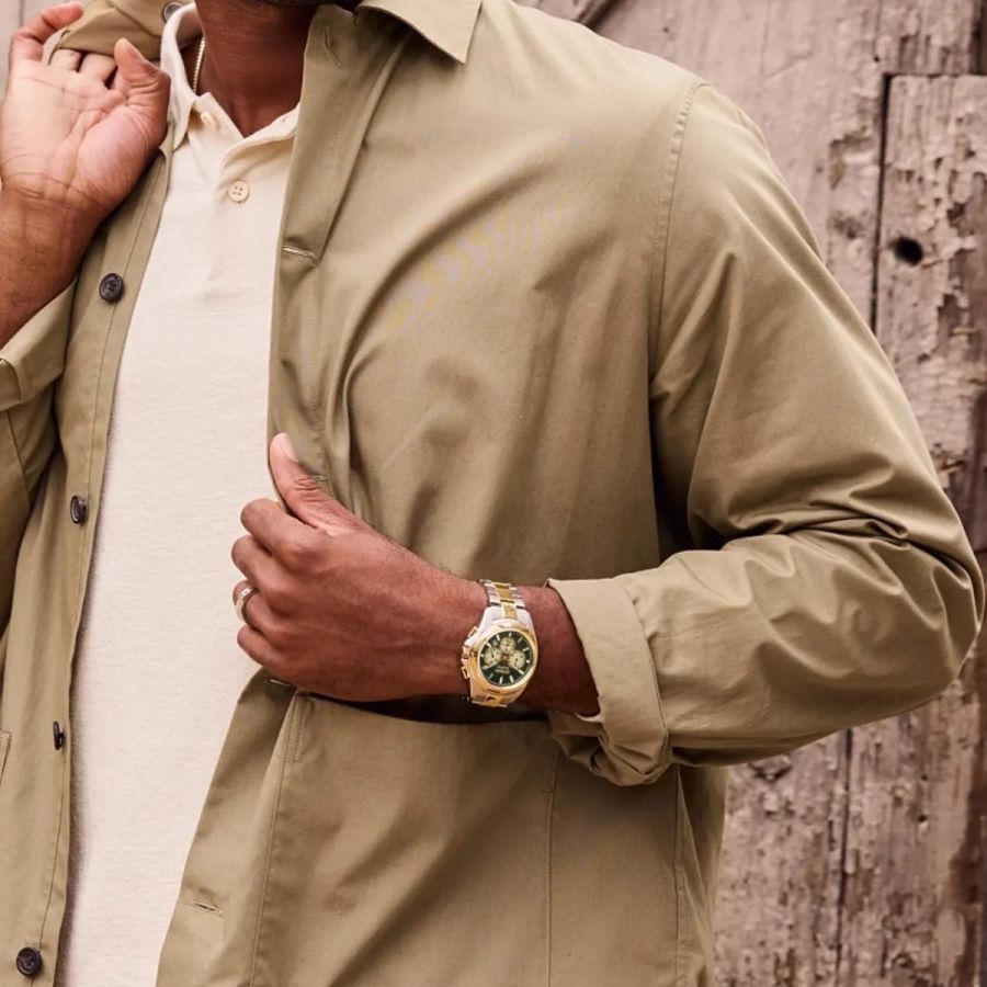 Men's Watch Citizen Sport Luxury Two Tone Green Dial - CA4684-54X