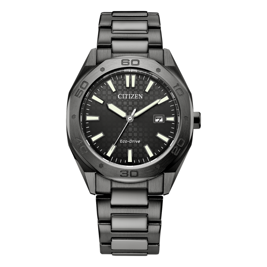 【サイズ7】sus-sous greatcoat BLACK WATCH Citizen Brycen Dark Grey Men's Watch - BM7637-81H