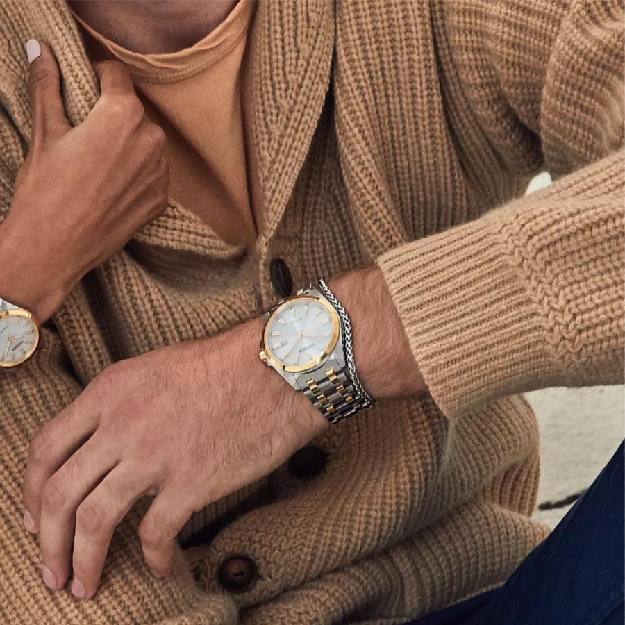 Citizen Peyten Silver Tone Gold Accents Men's Watch - BM7534-59A