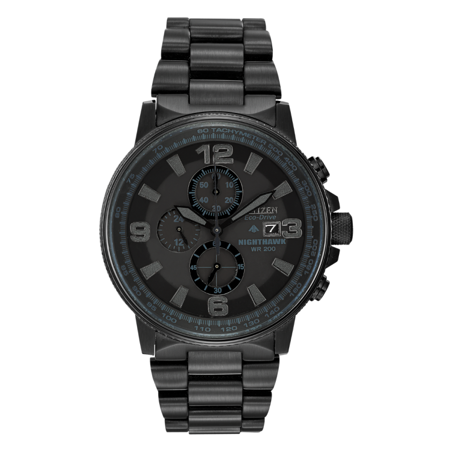 Citizen Nighthawk Black Chronograph Men's Watch - CA0295-58E