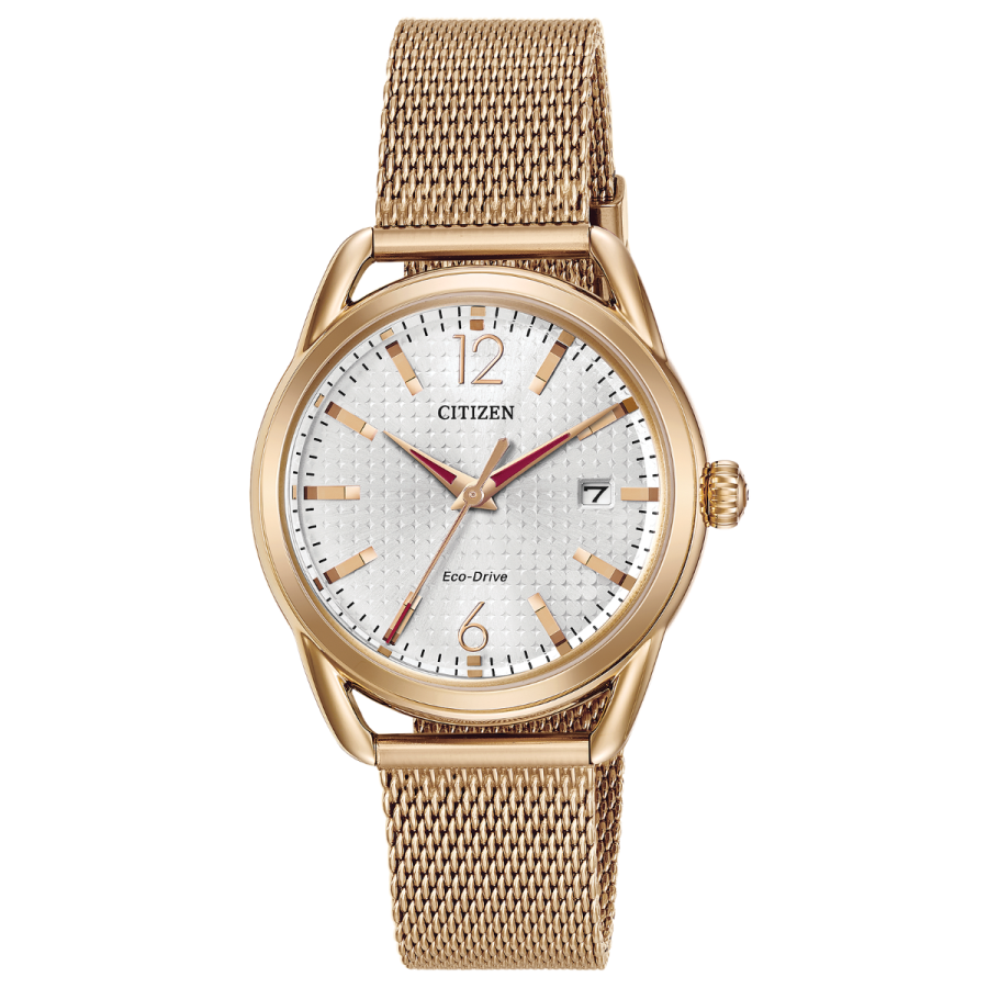 ★レア逆輸入★Citizen Eco-Drive Rose Gold Ladies Watch Citizen Rose Gold Tone Mesh Women's Watch - FE6083-72A