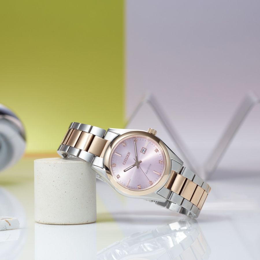 Citizen Sport Luxury Pink Dial Women's Watch - EW2706-58X