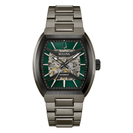 Bulova Maquina Gunmetal Green Dial Men's Watch - 98A321