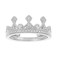 Women's Diamond Ring 10K White Gold 