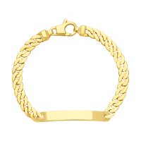 18K Yellow Gold 6.1mm Curb Link ID Bracelet