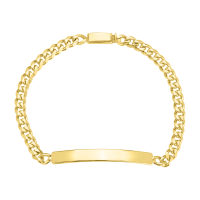 アクセサリー Dager ID Baby Classic Link Bracelet 18cm Amazon.com: 14k Yellow Gold Unisex Adjustable Kids ID