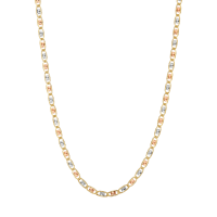 Buy 14K Tri-Color 4mm Valentino Link Chain | Don Roberto Jewelers
