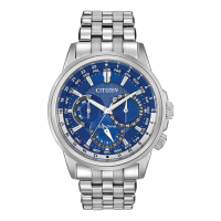 モデーア　セルプルーフ　トリオ Citizen Calendrier Blue Dial Men's Watch - BU2021-51L