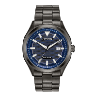 Citizen Weekender Blue Dial Gunmetal Bracelet Men's Watch - AW1147-52L