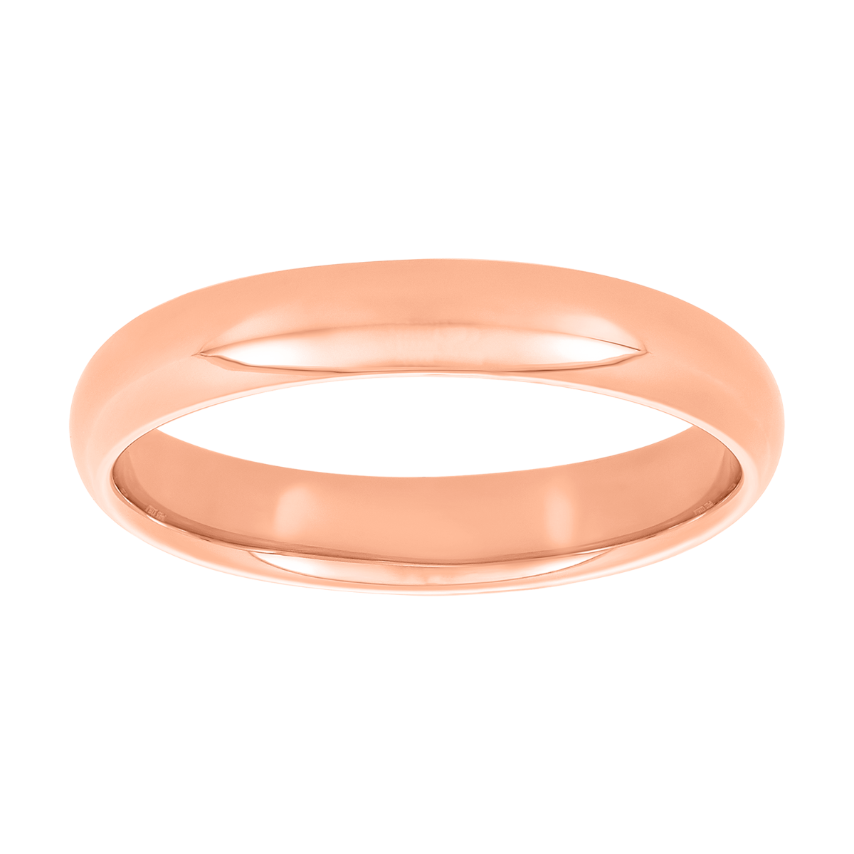 14K Rose Gold 4mm Comfort Fit Men's Wedding Band