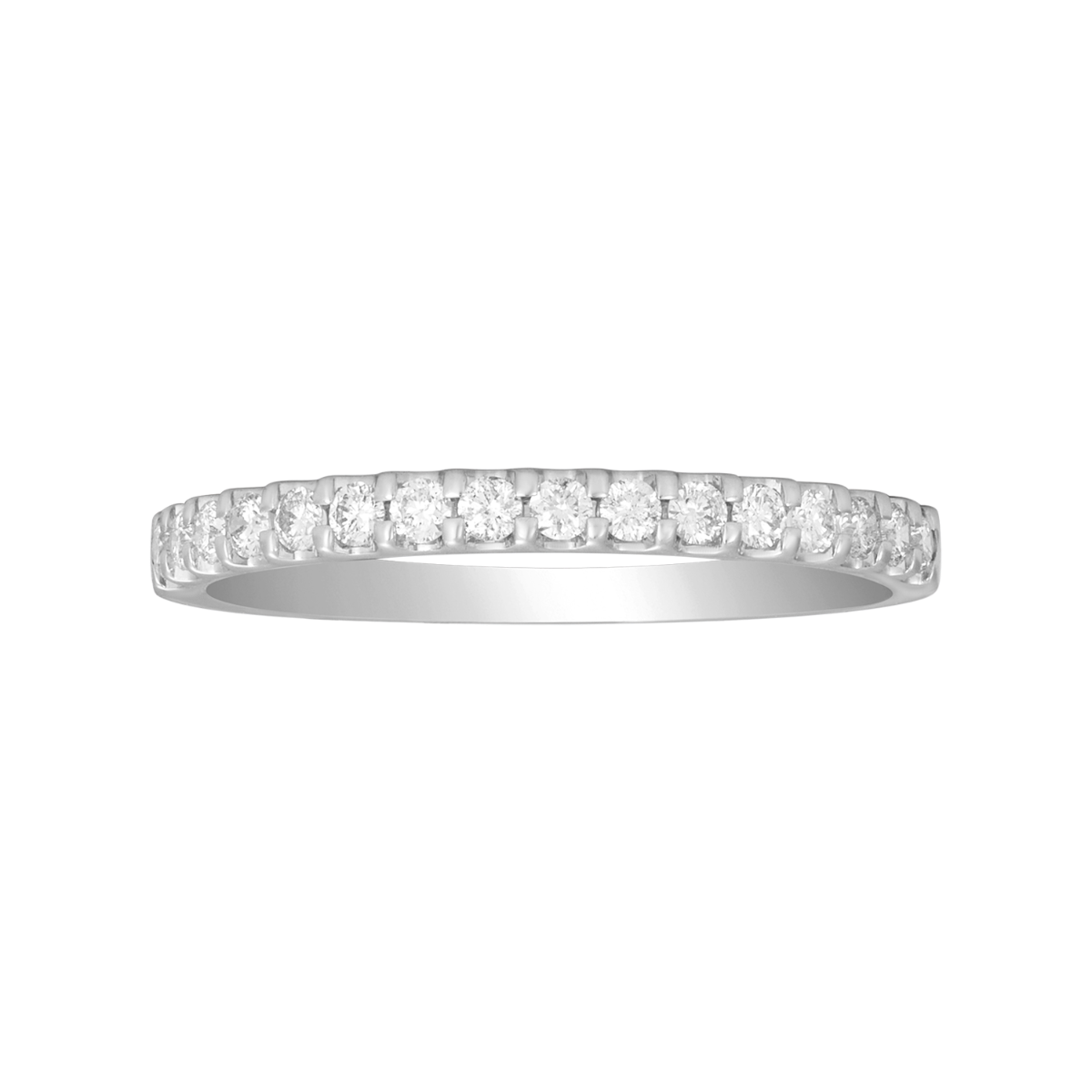 14K White Gold Diamond Women's Band